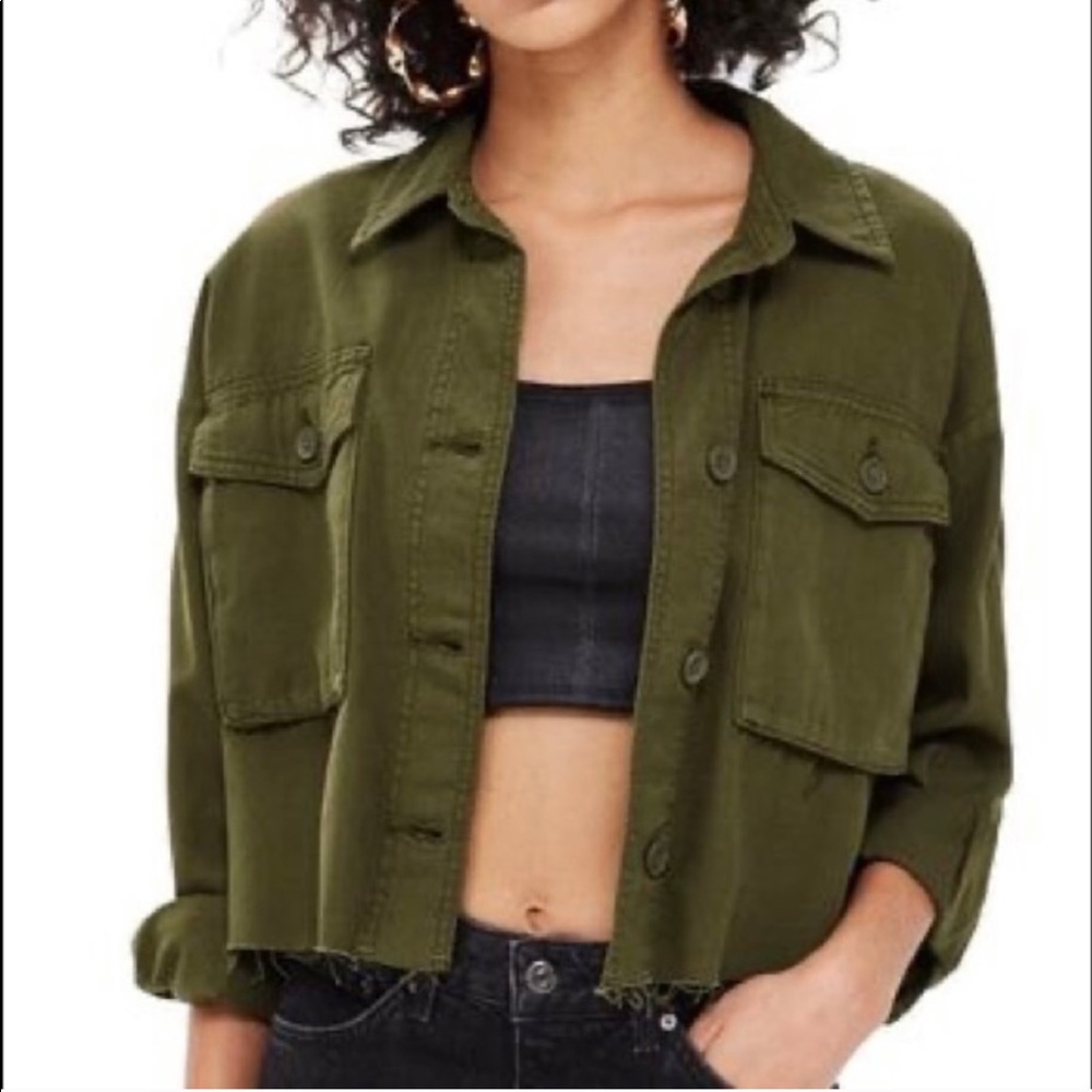Top shop cropped coat.